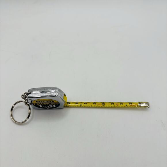 Vintage 1/4" Stanley Power lock 3' Key Tape 39-133 Pocket size Key Chain USA - Picture 7 of 10